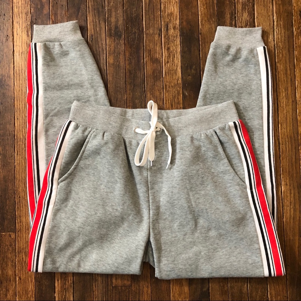 Soft Warm Racer Stripe Sweatpants